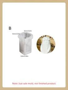 1 PIEZA Molde de silicona de fantasma para niños/niñas, molde creativo de vela de fantasma de Halloween para decoración del hogar, regalo, ornamentos, molde de yeso para manualidades, molde de fundición de resina epoxi - Blanco - Ver 12