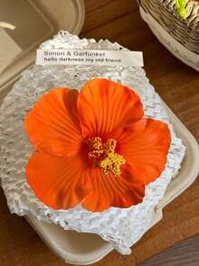 3 件芙蓉花夏威夷派对夏日派对 DIY 装饰人造花草裙舞女孩头饰花（白色）、爪夹、发夹、发夹、发夹、发夹、学校用品 - 彩色 - 查看 5