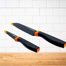 Cuchillo de chef con mango en P de 8 pulgadas - Negro - Ver 2