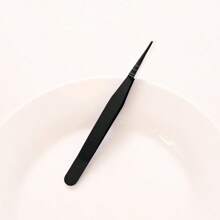 1pc Colored Pointed Tip Tweezer, Macaroon Pink Color Eyelash Crafting Hand Account Stainless Steel Tweezer