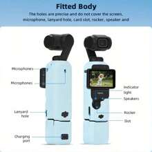 兼容 Osmo Pocket 3 机身、硅胶外壳、云台保护套、镜头保护膜、防刮保护套、防撞套、软硅胶保护套、防尘配件、相机外壳配件