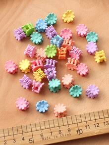 20pcs Colorful Mini Daisy Hair Clips, Cute & Sweet Bangs Clips, Gentle On Hair, Versatile Accessories For Women - Multicolor - View 4