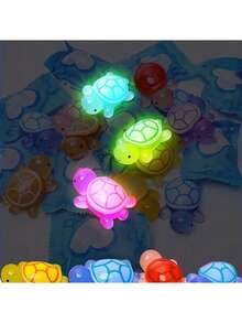 10/15/20/25/30/40 件夜灯迷你海龟装饰 - 可爱的树脂海龟装饰、海洋派对礼物和花园风景 DIY 手工艺品（多色）派对礼物和装饰的理想选择