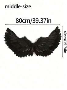 1 Angel Wing Prop, Feather Party Decoration For Party, Wedding, Stage Show Props, Holiday Decoration, Christmas Cosplay Costume Halloween