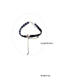 New Fashion Jewelry Denim Choker, Star Tassel Pendant Necklace, Heart Collarbone Chain For Women