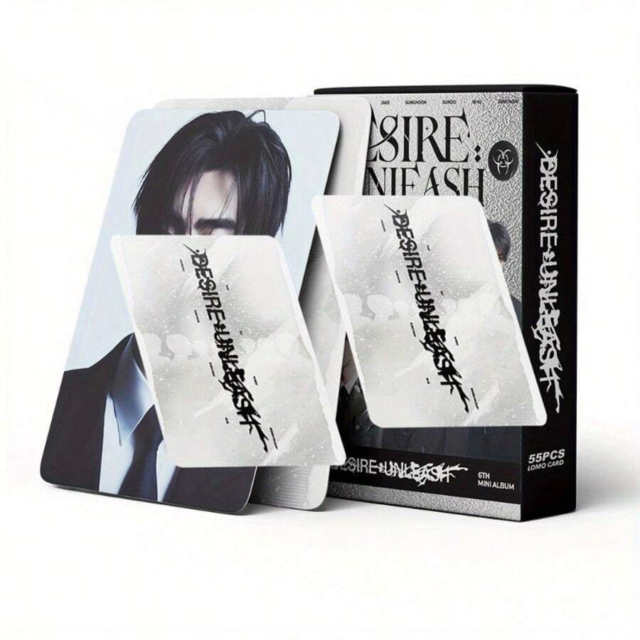 1 Set, Kpop EN 6. MINI ALBUM DESIRE UNLEASH Grußkarten Aufkleber Set - LOMO Karten, Hallyu Sammlerkarten, Idol Fotokarten, Grußkarten Album Karten, Kpop Produkte, romantisches Design für Fans, perfektes Geschenk für Fans und Freunde, Sommer