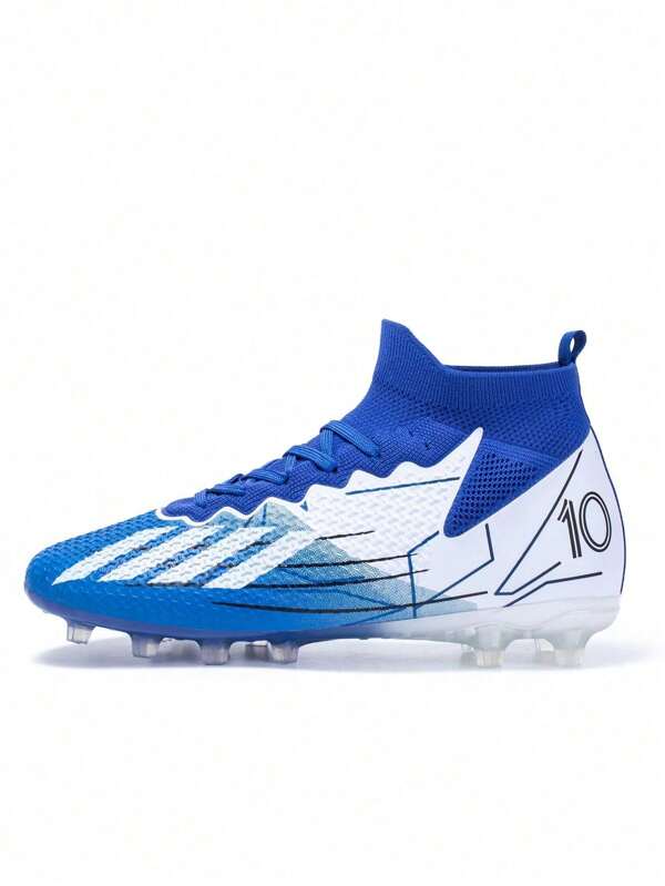 Zapatos de fútbol de entrenamiento profesional para jóvenes con punta alta para hombres y mujeres, para terreno sólido en interior y exterior, césped o pista dura