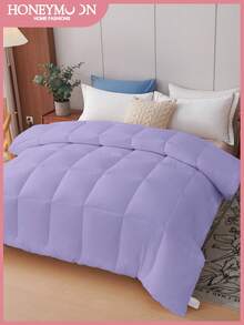 1pc Quilted Comforter - All Season Duvet Insert, Feather Alternative, Oeko-Tex Certified