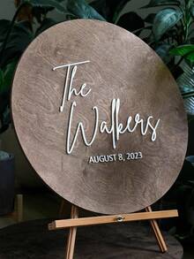 Customized Wooden Wedding Sign-In Board, Personalized Wedding Guest Book, Wedding Message Board, Wedding Welcome Sign, Suitable For Wedding Entrance - Multicolor - View 6