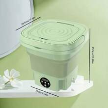A Small, Portable, Foldable Washing Machine Is Suitable For Travel In A Car Or For Storing In A Dormitory. It Does Not Take Up Space And Can Be Placed In A Small Space. A Small Washing Machine For Washing Underwear And Socks Alone, A Small Household Appliance That Is Easy To Carry