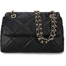 Quilted Crossbody Bags Women Small Shoulder Bags With Chain Clutch Cute Designer Bag - màu đen - Xem 1