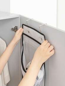 1 cái/2 cái Giá treo đồ trên cửa cho tủ quần áo có 5 túi, Giá treo đồ 10 túi, Giá treo đồ để đồ trong tủ quần áo, Giá treo đồ cho phòng ngủ, phòng tắm, nhà bếp, đồ trang điểm, đồ chơi, đồ lặt vặt - Xám - Xem 6