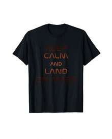Perseverance Rover Space Keep Calm And Land On Mars Funny T-Shirt Gift For Dad Gift For Artists Gift For  Player - Black - View 1