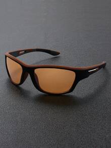 1 件时尚运动风格男士眼镜，彩色镜片，轻巧便携，户外骑行跑步装饰眼镜 - 彩色 - 查看 2