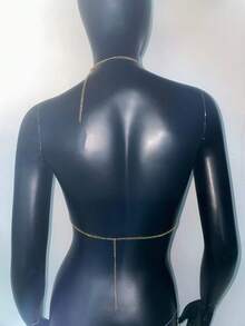 Y2K Women's Metal Rhinestone Bralette, Sexy Sheer Glitter, Suitable For Bar Party Carnival, Club Wear For Rave