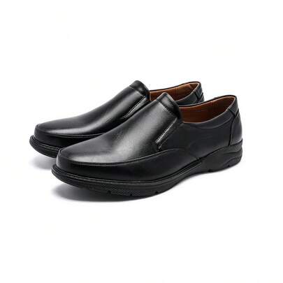 1 Pair Men's Casual Slip-On Loafers, Comfortable & Breathable Outdoor All Season Formal Shoes, Wedding Shoes