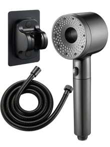 Pressurized Handheld Shower Head, 5 Adjustable Modes Of Water Shower Head, Circular Shower Head, Shower Head, Shower Head, Bathroom Hardware, Bathroom Accessories, Upgrade Your Shower Experience