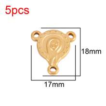 5pcs Stainless Steel Religious Pendant Virgin Mary Charms Jesus Christian Talisman Pendant For DIY Jewelry Making Accessories