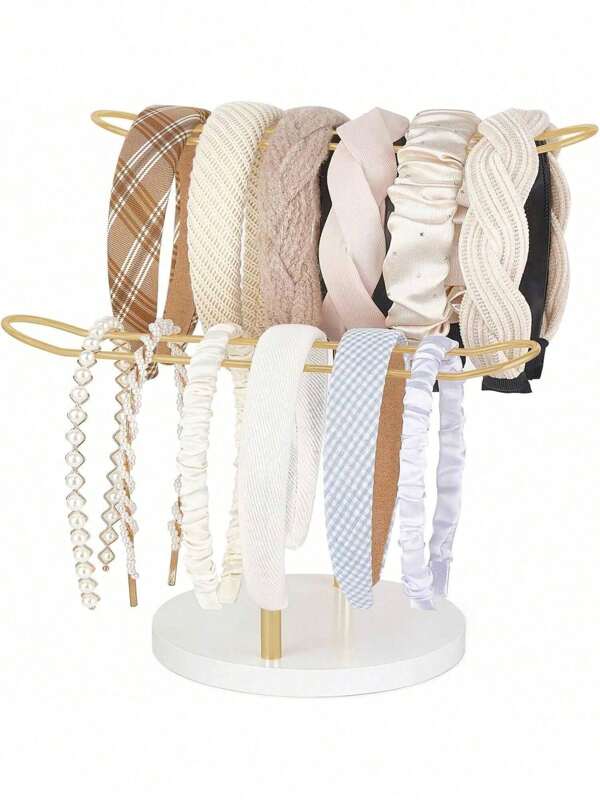 Headband Holder Organizer Metal 1/2/3-Tier Hair Hoop Display Stand Headband Organizer Storage Hair Ropes Accessories Bracelets Bangles Bedroom College Dorm Decor For Girls Women