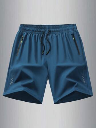 男友风格涤纶网眼夏季男士运动短裤，户外跑步健身短裤