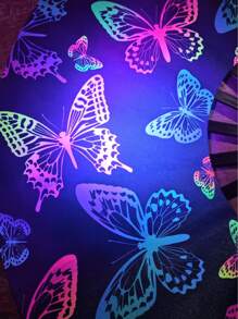 Abanico plegable oversize con luces LED, abanico de seda retráctil de mano para fiesta musical, actuación de baile, decoración y regalo