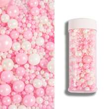 85克/3盎司蛋糕装饰带圆珠，生日蛋糕装饰挂饰，饼干装饰，纸杯蛋糕，甜甜圈，棒棒糖撒点，适用场景生日派对，婚宴，节日派对，甜点装饰 - 彩色 - 查看 17