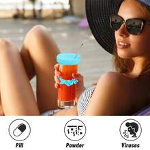 1/3/5/8pcs Nightclub Anti-Drugging Cup Lids, Bar Anti-Spiking Scrunchie Cup Covers, Nightclub Anti-Drugging Devices, Cute Sealed Coffee Cup Lids, Suitable For Bars, Clubs - Multicolor - View 5