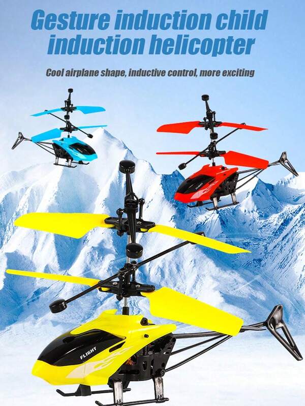 1 Pieza Juguete de Helicóptero Controlado por Control Remoto, Helicóptero Suspendido por Inducción con Luces, Juguete de Vuelo Recargable Minihelicóptero RC Recargable con Helicóptero Suspendido con Luces