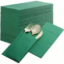 One-Time Use Disposable Knife, Fork, Mat, Paper Napkin, Thickened, Colored, Dustless, For Hotel Western Restaurant, Guest Dining - Multicolor - View 12