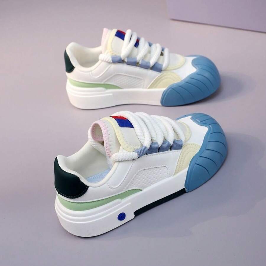 Women Skateboarding Shoes - 米白高幫 - 查看 1