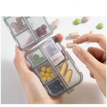 Double-Layer Small Medicine Box Packing Box Portable Pill Box Transparent 10-Cell Sealed Medicine Storage Box - Multicolor - View 5