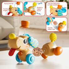 2-In-1 Multifunctional Suction Cup Spinning Toy Puppy - Articulate, Educational Dining Table Puppy Rattle, Gyroscope Toy - Christmas/Halloween/Thanksgiving Gift For Boys And Girls - Multicolor - View 10