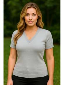 Women's Short Sleeve Blouse | Short Sleeve Blouse | Summer Blouse | Short Sleeve Elastane Blouse - Tiếng Việt - Xem 2