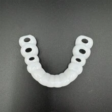 4Pcs Comfort-Flex White Cosmetic Teeth Cover, Perfect Smile Enhancing Veneers Upper & Lower Teeth For Daily Wear