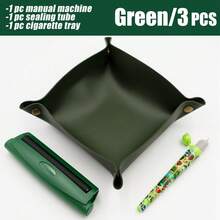 6 种颜色可选 | 2 件套 - 卷烟机 + 塑料密封容器 | 3 件套 - 卷烟机 + 塑料密封容器 + 烟嘴 | 适用于 110 毫米手卷香烟 | 便携式卷烟套装 | 实用卷烟配件 | DIY 工具 | 生日礼物 - 彩色 - 查看 10