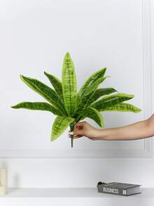 1PC 27.5-Inch (H) Simulated Green Plant Branches For Home Living Room, Bathroom, Balcony, Party Table Decoration, Garden And Courtyard Green Plant Decoration - Green - View 26