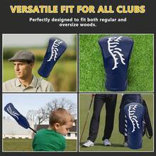 Gemstone Blue Tiger Golf Club Head Cover: A Durable, Waterproof, And Golf Accessory Club Protection Cover That Provides The Best Protection For Your Golf Club. - Blue - View 10