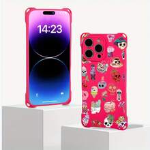 Funda para teléfono 1 pieza, diseño de calavera Graffiti, funda colgante para teléfono con cuatro esquinas 15 Plus 13 Pro 16 12 14 TPU impreso suave - Colores mixtos 3 - Ver 3