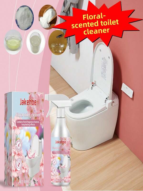 Botanischer Toilettenreiniger Spray | Blumig duftender Schaum für Flecken- und Geruchsentfernung | Formel