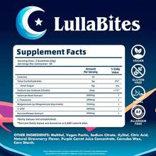 LullaBites Natural Sleep Gummies – Melatonin-Free Blend With 5-HTP, L-Theanine, Magnesium & Valerian – Vegan, Sugar-Free, Halal – Strawberry Flavor – 60 Gummies (30 Servings) - 1 chai - Xem 5