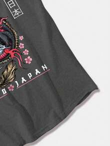 YUNCHIC 男士宽松背心，创意图案，休闲百搭，适合夏季日常穿着，宽松版型，时尚百搭。 - 深灰色 - 查看 6