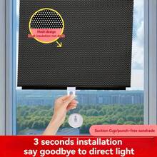 Parasole termico facile da installare senza fori - con ventose, estendibile per finestre in vetro di cucina, balcone e soggiorno