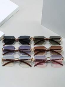 复古闪亮装饰太阳镜，欧美风，适合职业装和休闲装。夏季海滩度假、郊游、旅行的完美礼物。复古方形镜框，适合野外考察、返校季造型。男女皆宜，运动、驾驶、户外、骑行、钓鱼、度假、旅行、派对、装饰、道具、礼品