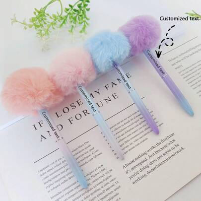 ​Back-To-School Essential: Custom Text Pom-Pom Pens - Whimsical Gifts For Students & Celebrations​,School Supplies,Back To School