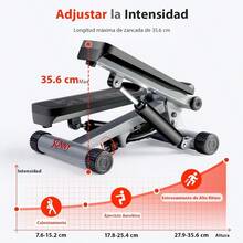 Mini Stepper para Ejercicio en Casa Maquina de Ejercicio de Escaleras con Faja de Resistencia Movimiento Twist Opcional y Conexion con la App SunnyFit Gratis