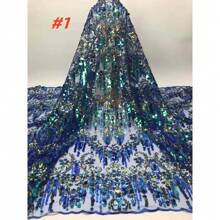 African Net Lace Fabric French Sequins Lace With Sequins 2025 High Quality Nigerian Tulle Lace Fabrics For Women Luxury Dresses Sewing