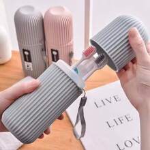 Estuche portátil para pasta de dientes, caja de almacenamiento de viaje de campamento para proteger el cepillo de dientes y la pasta de dientes de la suciedad y los daños - Multicolor - Ver 2