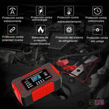 Cargador Inteligente Para BateríA, Cargador De Baterias Inteligente Para Auto, Cargador De BateríA De 12 V, Cargador De BateríA, Cargador De BateríA De Coche, Cargador De BateríA De Plomo-áCido Con Pantalla Led, Cargador De BateríA Inteligente, Desulfurador De BateríA De Coche, Cargador De BateríA Inteligente Totalmente AutomáTico, Mantenedor De BateríA, Cargador De BateríA De Coche Inteligente De 12 V, Cargador De BateríA De Plomo-áCido PortáTil De 12 V,  Dispositivo De Carga De BateríA De Plomo-áCido, Cargador De BateríA De 4 Etapas, BateríA De Plomo-áCido Para ReparacióN De BateríAs De Motocicleta, Mantenedor De BateríA Inteligente Con CompensacióN De Temperatura, Con CompensacióN De Temperatura, Con Pantalla Lcd, Cargador De Coche Inteligente, BateríA De Coche, Mantenedor De BateríA,Para BateríAs De Plomo-áCido,Para AutomóViles, Camiones Y Motocicletas (Negro) - Negro - Ver 7