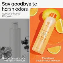 Modelones Removedor de esmalte de uñas de acetona, removedor de esmalte de gel profesional, removedor de pegamento de uñas fórmula natural con aceite de jojoba para hidratación y cuidado de uñas - Limón - Ver 6