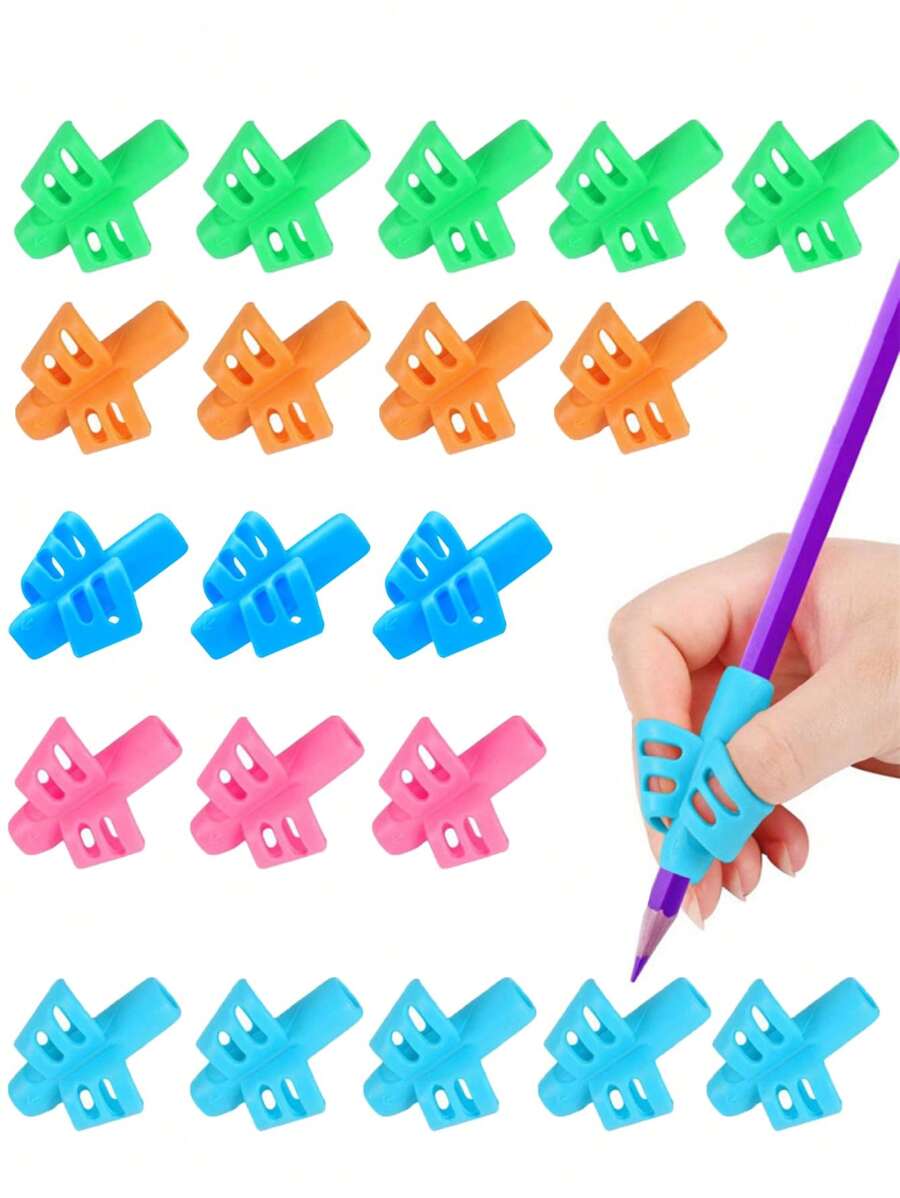 3 peças/6 peças/9 peças/10 peças/12 peças Conjunto de Suporte de Caneta de Cor Sólida para Crianças, Suporte de Caneta Corretor de Postura, Ferramenta de Assistência Especial de Escrita para Crianças em Idade Pré-Escolar que Estão Aprendendo a Escrever, Adequado para Aprendizado Diário e Trabalho de Escritório, Volta às Aulas, É um Presente Ideal para Crianças